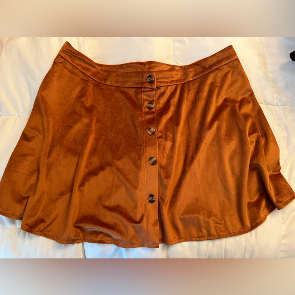 Faux suede skirt